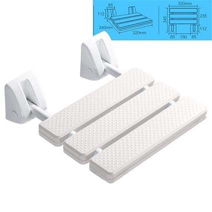 Folding Shower Seat Bench Aluminum Alloy Material And Premium Abs