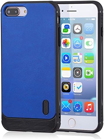 Iphone 8 Plus case,Magnetic Case Shockproof Back Cover TPU Car Protective Case 5.5-inch -Blue