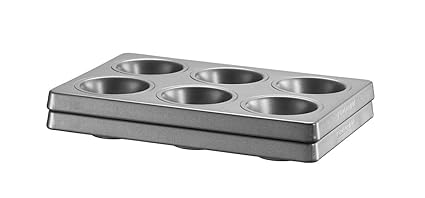 KitchenAid 6 Muffin Forms, Black, Set of 2