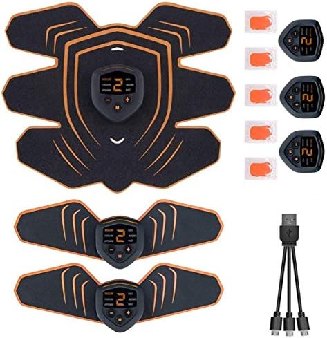 腹筋ベルト EMS 筋力トレーニング 男女兼用 Lakko 筋肉トナー ダイエット器具 静音 自動的 液晶画面 LEDライト 6種類モード 9段階強度 ボディフィット 腹筋器具 EMS腹筋ベルト お腹 腕部 太ももエクササイズ用 USB充電式