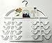 Tank Top, Bra & Cami Closet Hangers by DR. Organizer – USA Patented (8263), 3-Piece White Plastic Set – Space-Saving Multi-Hanger Holds 8 Garments, Ideal for Closet & Laundry Room