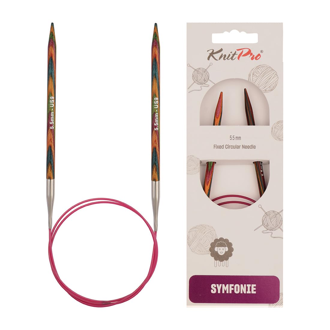 KnitPro Symfonie Fixed Circular Needles 20" (50cm) | 5.50mm