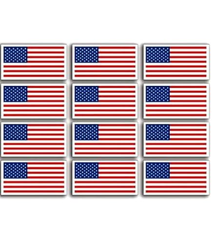 4) American Flag - Straight - For Mini Helmet - 3m 20mil Half Helmet