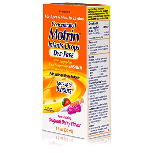 Motrin Infants Concentrated Liquid Medicine Drops with Ibuprofen, Berry
