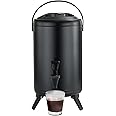 Stainless Steel Insulated Beverage Dispenser 10 Liter/2.64 Gallon with Spigot for tea, coffee, cold milk, water, juice in parties, offices, weddings (10 Liter/2.64 Gallon)