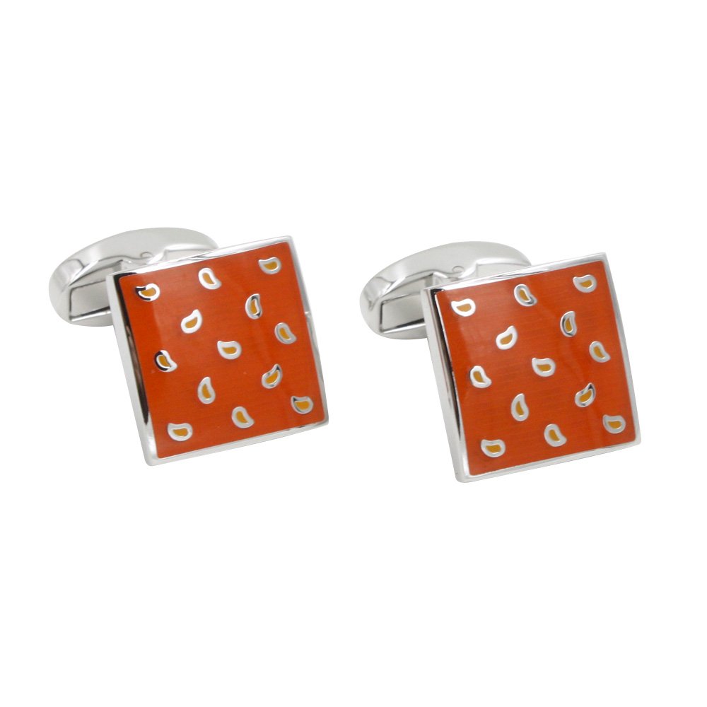 Orange Cufflinks | 5 Year Warranty | Cufflinks Box Included | Quality Cuff Links | Gift for Men | Groomsmen Gifts