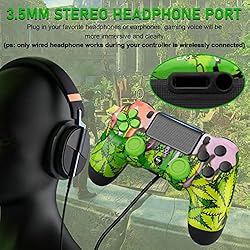 Wiv77 Wireless Ps4 Controller Green Camo Compatible