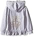 Juicy Couture Little Girls' Toddler 2 Piece Velour Hooded Jacket and Pant Set, Gray, 3T