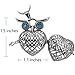 Aromatherapy Essential Oil Diffuser Necklace Owl Locket Pendant with 6 Multi-Colored Refill Pads and 24