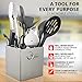 Qualikitchen Premium Cooking kitchen Utensil Set: 23 Pieces of Tools Made of Lightweight Stainless Steel and Strong Black Nylon plus Printed Guide