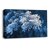 Canvas Wall Art Snowy Day Canvas Prints Home Artwork Decoration for Living Room,Bedroom - 12x18 inches