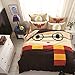 CASA 100% Cotton Kids Bedding set Harry Potter Duvet Cover and Pillowcases and Flat sheet,4 Piece,Queen,boys