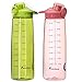 BONISON Sports Bottle Water With Flip Top Lid Leak Proof Bpa Free Drinking Water Bottle, for Travel Yoga Running Outdoor Cycling and Camping, 36 oz., Pink