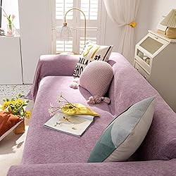 VClife Modern Purple Chenille Couch Cover Soft