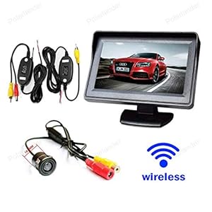 GOFORJUMP Draadloos systeem voor parkeermonitor, mini-achteruitrijcamera, CCD + 10,9 cm (4,3 inch), LCD-monitor van de…