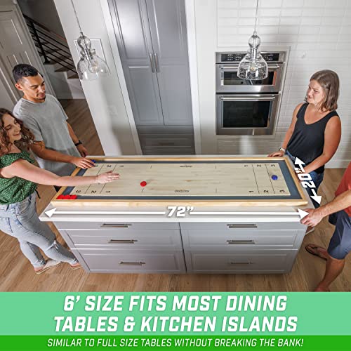 GoSports Shuffleboard and Curling 2 in 1 Board Games Classic Tabletop