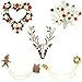 Christmas Brooch Pin Set, Gingerbread Man Garland Christmas Tree Peach Circle Elk Brooch Pins for Women Christmas Gift