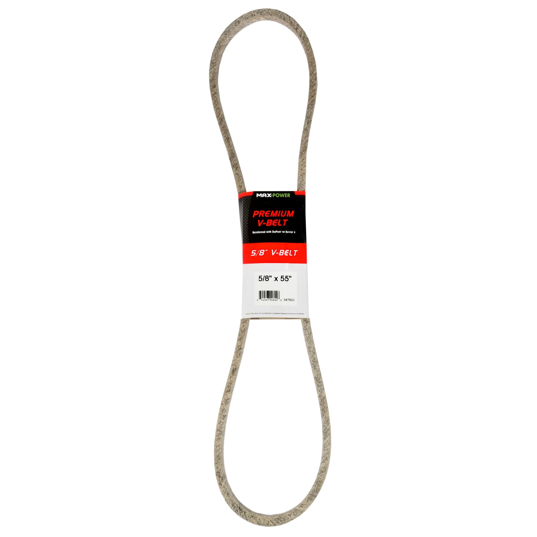 Maxpower 347600 Premium Belt Reinforced with Kevlar Fiber Cords, 5/8" x 55"