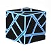 Acekid 3x3 Ghost Cube Advanced Cube Magic Speed Cube Brain Teasers Intelligence Puzzles with Carbon Fiber Sticker for Kids Adults (Blue & Black)