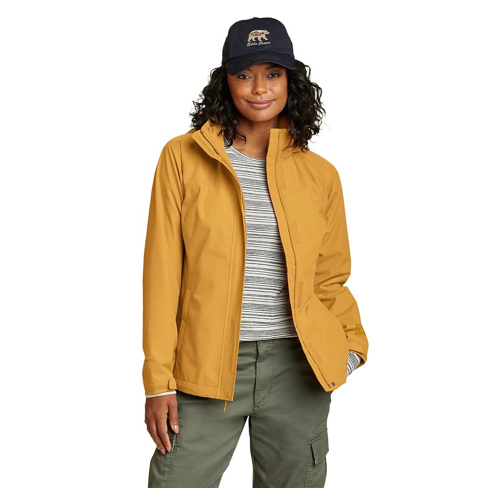Eddie Bauer Women’s Rainfoil Packable Jacket, Butterscotch Recycled, Small