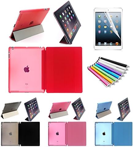 iPad Case Lightweight Smart iPad Cover ES Tradersยฎ Trifold Stand with Auto Sleep/Wake Function, Full Body Protective Case Cover For iPad 2 3 4, Mini 1 2 3, iPad Air/iPad 5, iPad Air 2/iPad 6 (iPad Air 2 / iPad 6, Black)