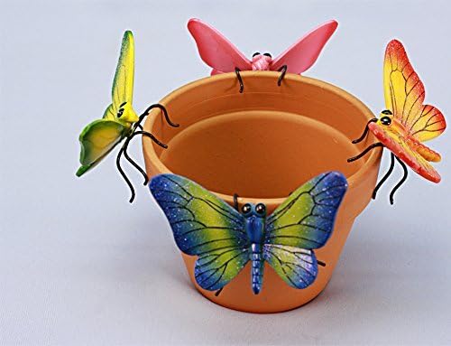 Glossy Multi Color Butterfly Pot Hangers Set of 4