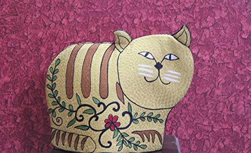 Christmas Gift. Cat Quilted Tea Cozy/Embroidered French press cosy/Teapot/cafetière/coffee plunger/kettle/percolator/server/pot/carafe/animal cozy/*** Free Delivery*** Mother's Day - Thumbnail 2