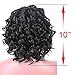 Short Lace Front Wigs L Part Bob for Women Synthetic Wavy Curly Black Color