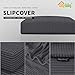 Easy-Going Stretch Loveseat Cushion Cover Sofa Cushion Furniture Protector Sofa Seat Sofa Slipcover Sofa Cover Soft Flexibility with Elastic Bottom(Loveseat Cushion, Dark Gray)