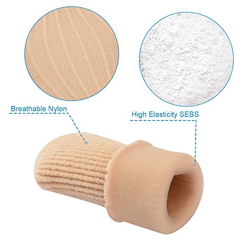 SOUMIT 6PCS Toe Cap Sleeves,Stretched Cuttable Tube Moisturizing Protector for Corns,Grinding Feet,Cocoon in Daily Use
