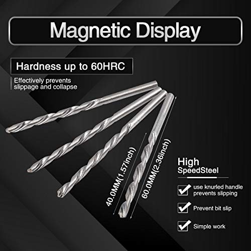 KATUR Rotary Multi Tool Cutting Guide Attachment Kit Includes 4Pcs Drill Bit Set and 6Pcs HSS Routing Router Bits Burr with Drill Dedicated Locator - Thumbnail 4