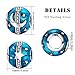 DALARAN Sterling Silver Moon Star Charms for Bracelet Blue Starry Sky S925 Bead Charm