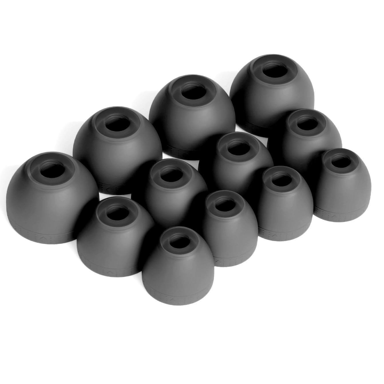 Okuli Set of 12 Silicone EarBuds Ear Tips For Sony WF-C500 Earphones in Grey