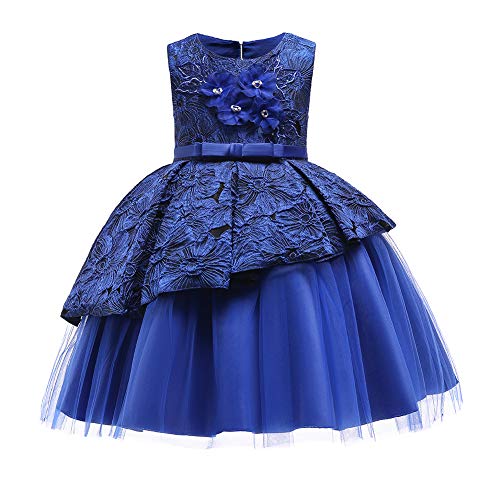 Flower Girl Party Backless Dress Girls Elegant Tulle Wedding Princess Gown Pageant Dresses