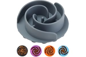 Slow Feeder Dog Bowls Insert, Animire Soft Silicone Slow Eating Dog Food Bowl for Small, Medium and Large Dogs, Compatible with Regular and Elevated Bowls