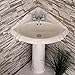 CORNER PEDESTAL SINK WHITE- RE1717W - NEW