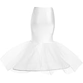 Abaodam Wedding Dress Petticoat Bridal Slip Underskirt Lightweight Elastic High Waist Free Size for Party and Daily Wear