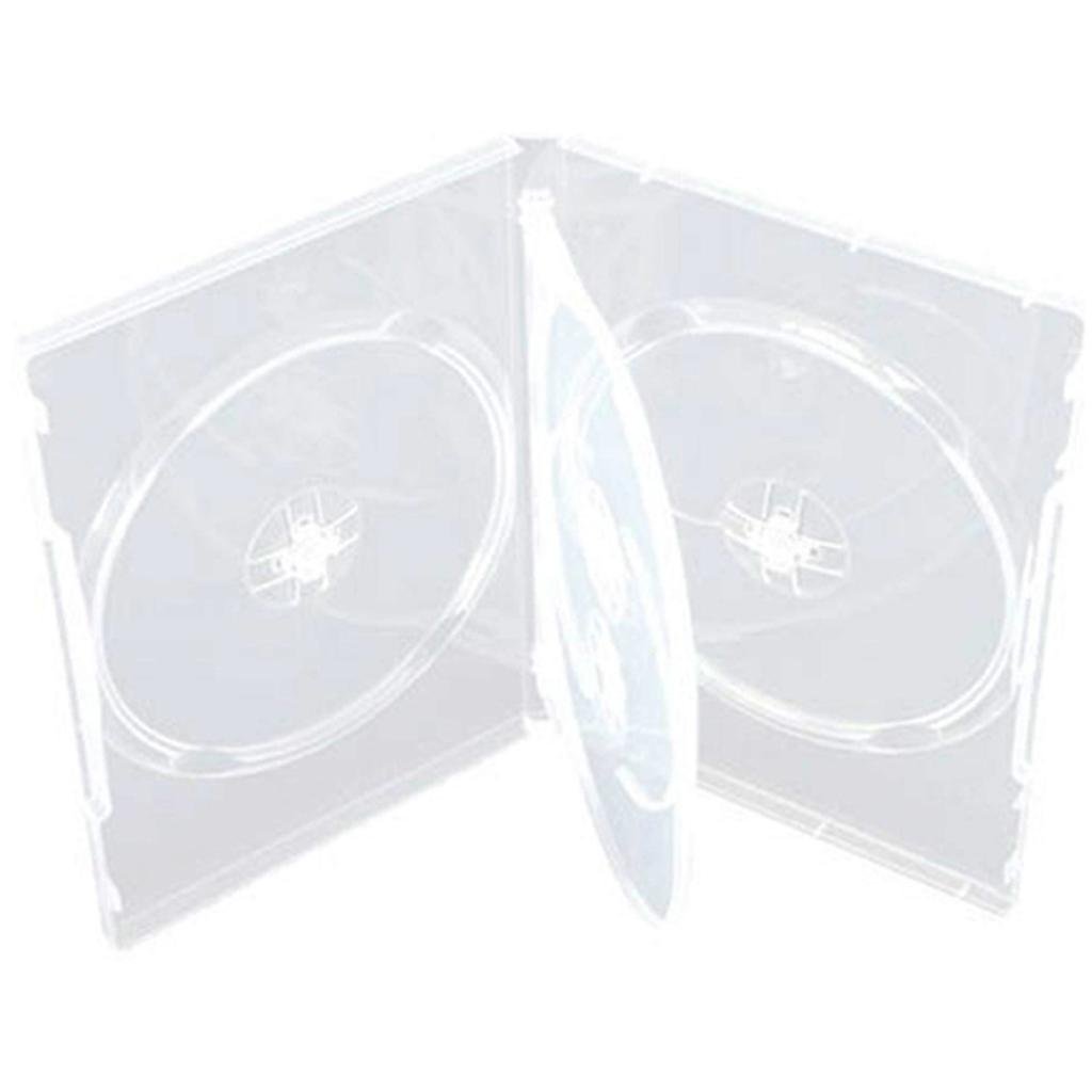 Four Square Media 1 X CD DVD 14mm Clear DVD 4 Way Case for 4 Disc - Pack of 1