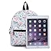 Lightweight Canvas Mini Backpack for Women, Teens (Flower Blue Small V2)