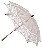 The 1 For U Women's Victorian Lace Parasol Ivory/Cream