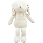 Super Soft Organic Cotton Baby First Friend (Hello! Puppy) Attachment Doll for Baby, Pillow Buddy, Plush Animal Toys, Organic Toys, Stuffed Animal Puppy 12.5 inches, Perfect