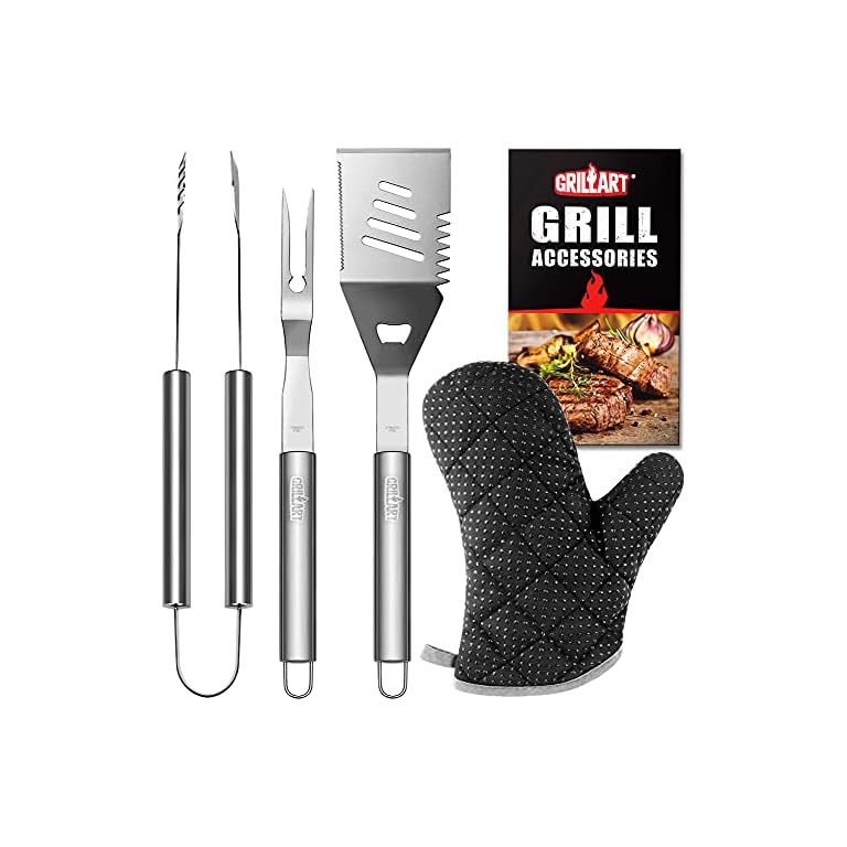GRILLART Grill Tools Grill Utensils Set 3PCS BBQ Tools, Stainless