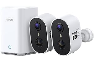 aosu Security Cameras Wireless Outdoor Home System, True 2K HD, Color Night Vision, Long Battery Life, Spotlight & Siren Alar