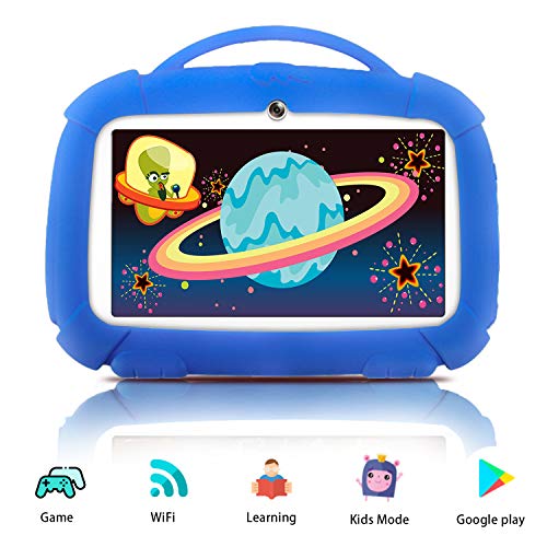 Kids Tablets, Android 9.0 Tablet for Kids, 16GB ROM, Kid-Proof Case, IPS Eye Protection Display, Kids Tablet with WiFi Dual Camera Parental Control and Learning Games, Best Gift for Boys Girls