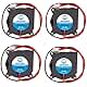 WINSINN Blower Fan 12V 40mm 40x20mm 4020 DC Brushless Cooling Dual Ball Bearing for 3D Printer Extruder Hotend - 2Pin 0.15A 1.8W 6700+-5% RPM (Pack of 4Pcs)