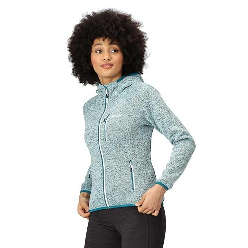 Regatta Womens Newhill Full Zip Hooded Fleece Jacket, Comfortable, Stretchable Midlayer - Perfect for Outdoors, Walking, Hiking & Camping