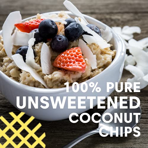 Large Coconut Flakes (Coconut Chips) Organic Keto Unsweetened 8 Ounce