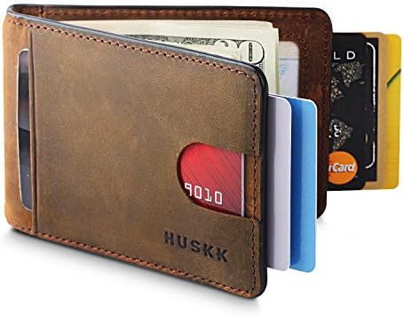 Slim Mens Wallets for Men - RFID with Strap Money Clip - Premium Quality (One Size, CSBW8-DBCH-RFID-1)