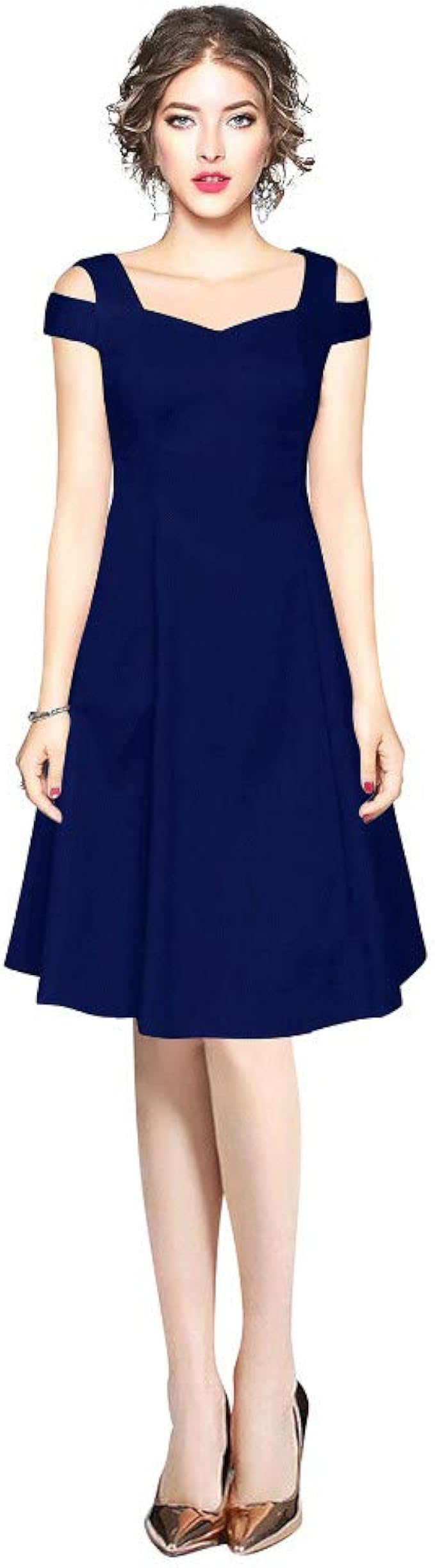 Buy Moniba Women S Knee Length Dress At Amazon In