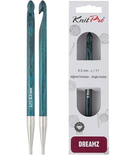 KnitPro Symfonie Tunisian Crochet Hooks – Single Ended – All Sizes 3mm To 8mm – Made In India